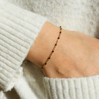 Black satellite chain bracelet