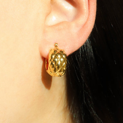 gold statement hoops