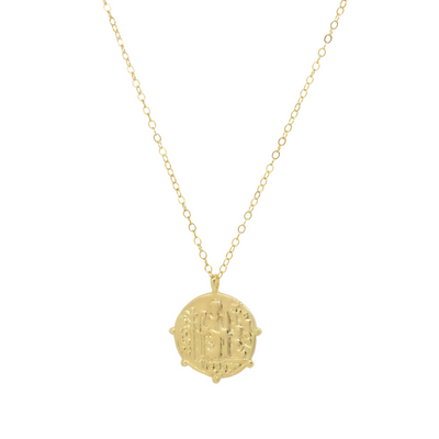 14K gold filled coin necklace