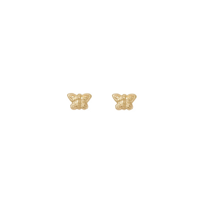 14K gold filled butterfly stud earrings