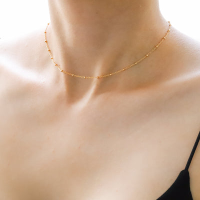 Gold choker necklace for everyday wear