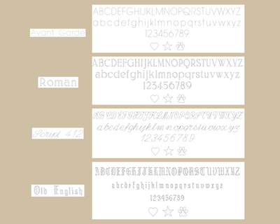 Engraving fonts