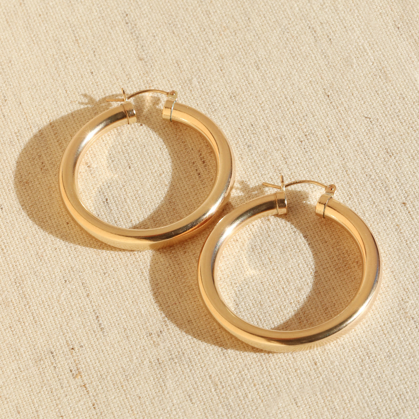 Extra large gold hoops