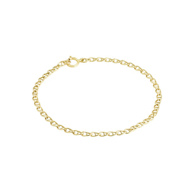 Gold anchor chain bracelet
