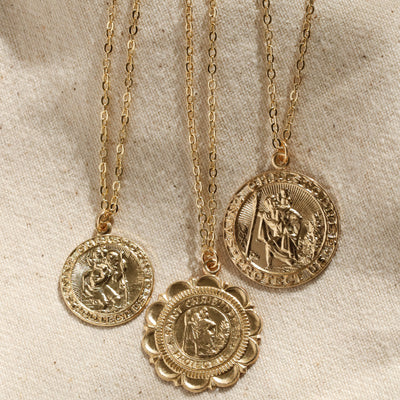 Gold coin pendants