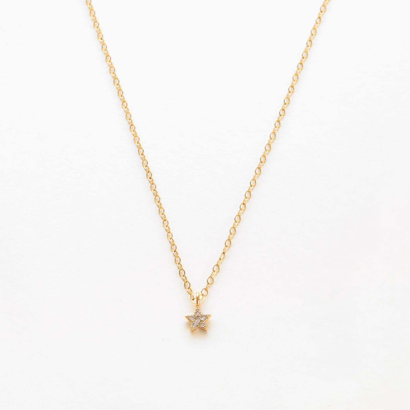 Gold filled dainty star necklace