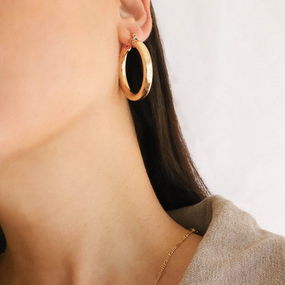 Gold-hoop-earrings