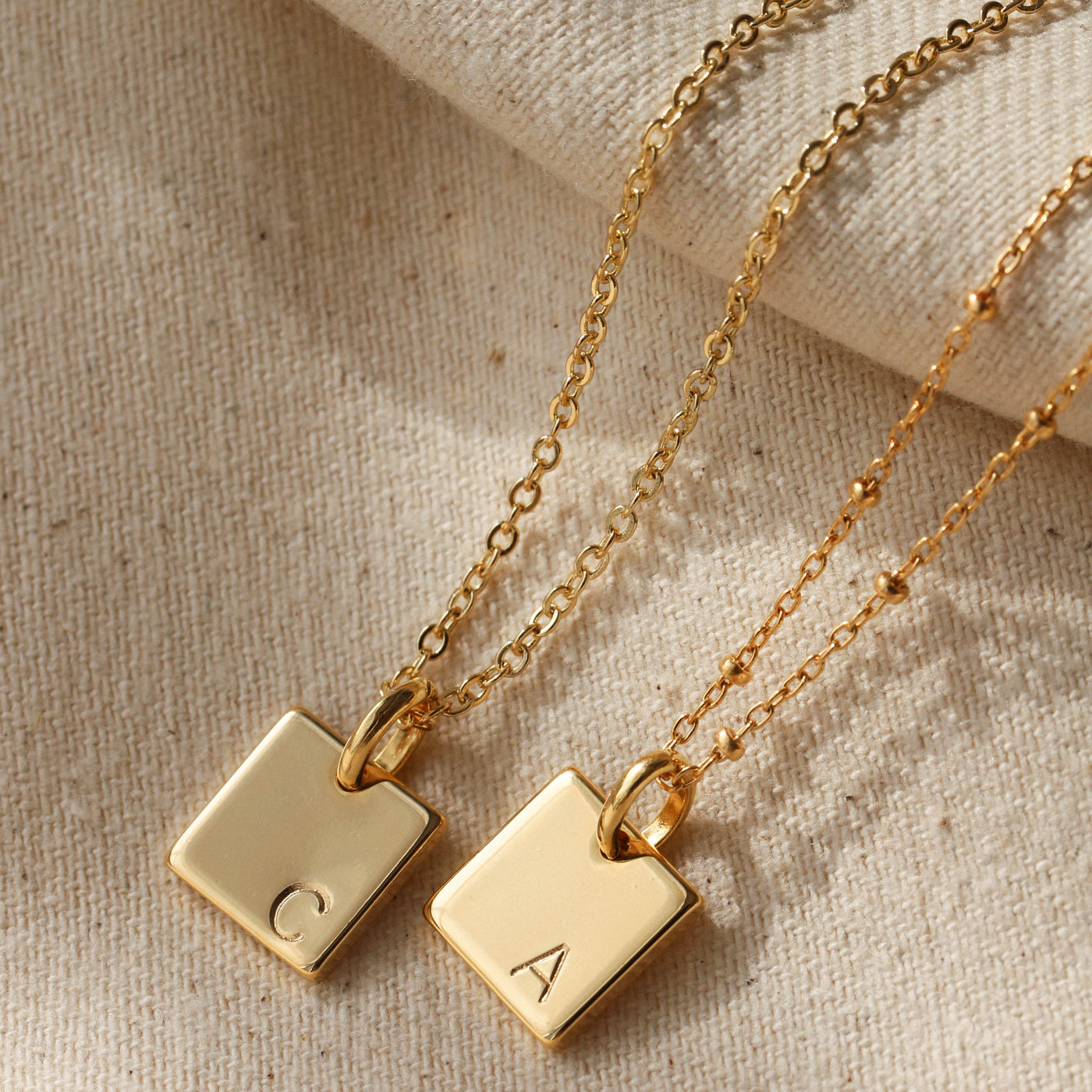 Gold personalized coin necklaces