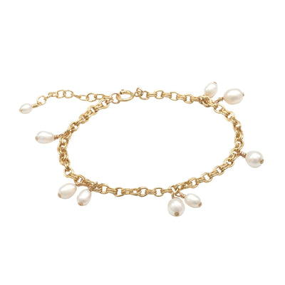 Gold pearl bracelet