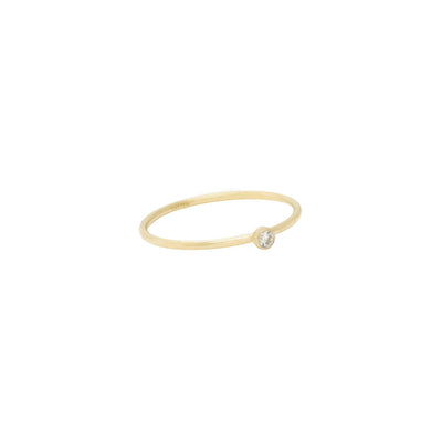 Dainty Solitaire Ring - Gold Filled