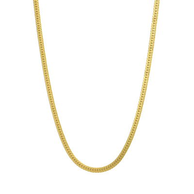 Gold filled herringbone chain necklace