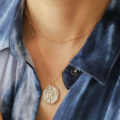 14K gold filled layered necklaces