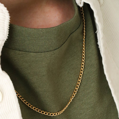 Men's gold chain necklace