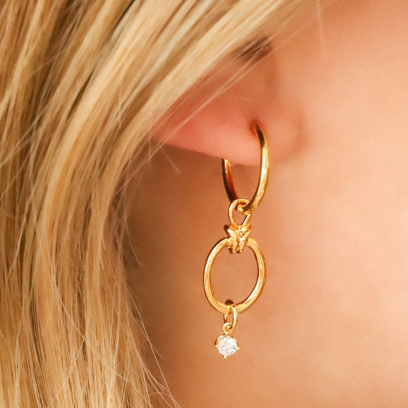 Gold statement earrings