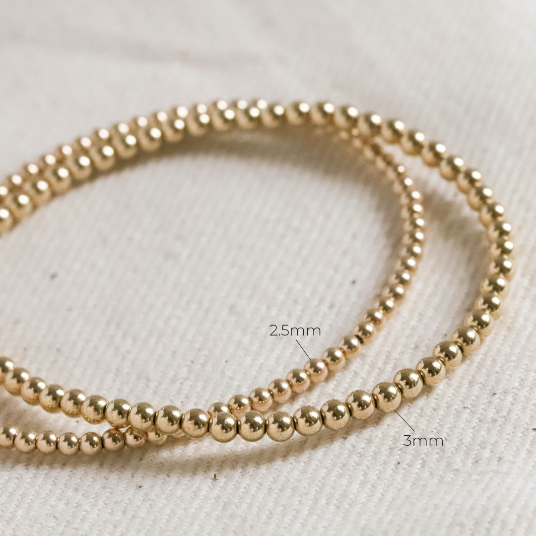 Bead Bracelet (10K Gold - Small) – Ayou Jewelry