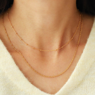 Layered chain necklaces